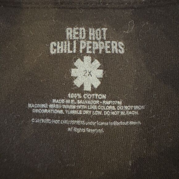 Red Hot Chili Peppers Red Blood Sugar Sex Magik T-Shirt 2XL Black Band Tee - Picture 4 of 6
